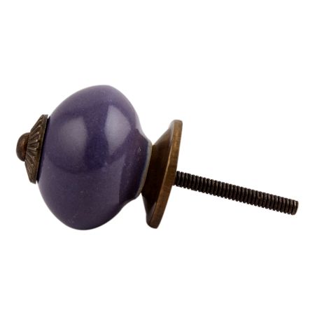 Purple Round Antique Fitting Ceramic Knob